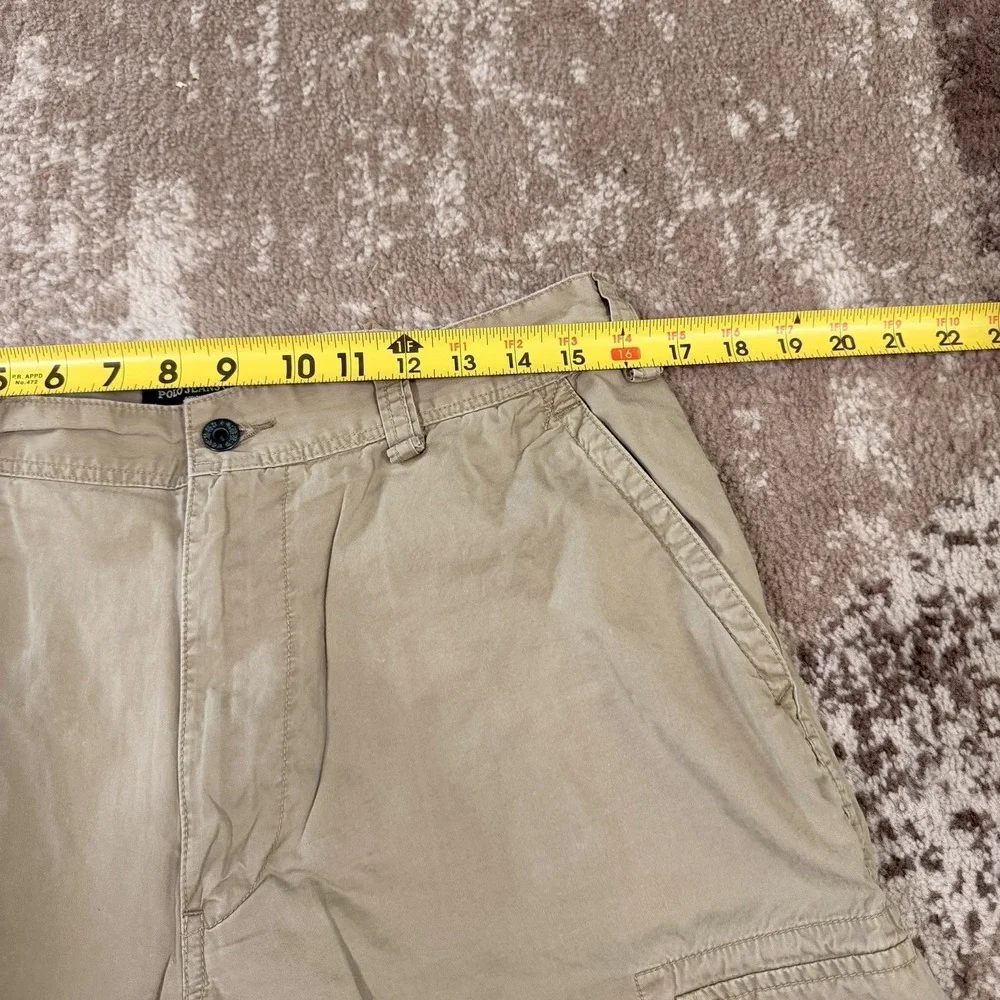 VTG‎ Y2K Polo Jeans Co Ralph Lauren Military Style Baggy Cargo Shorts 33 Grunge